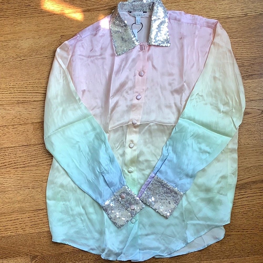 Silk with sequins blouse
